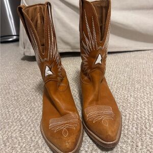 Golden Goose Tan Heeled Boots